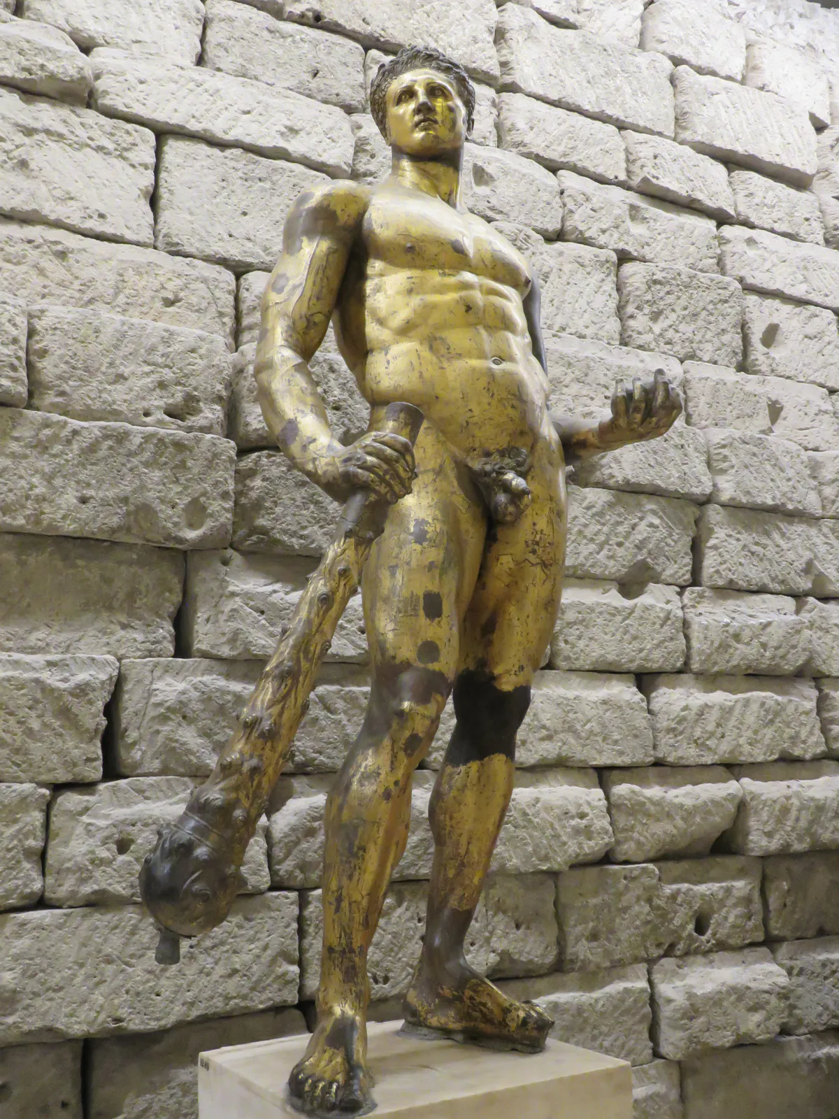 Gilded Bronze Statue of Hercules