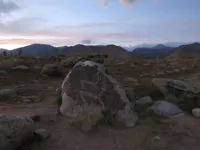 Ibex Petroglyph with Sun Motif