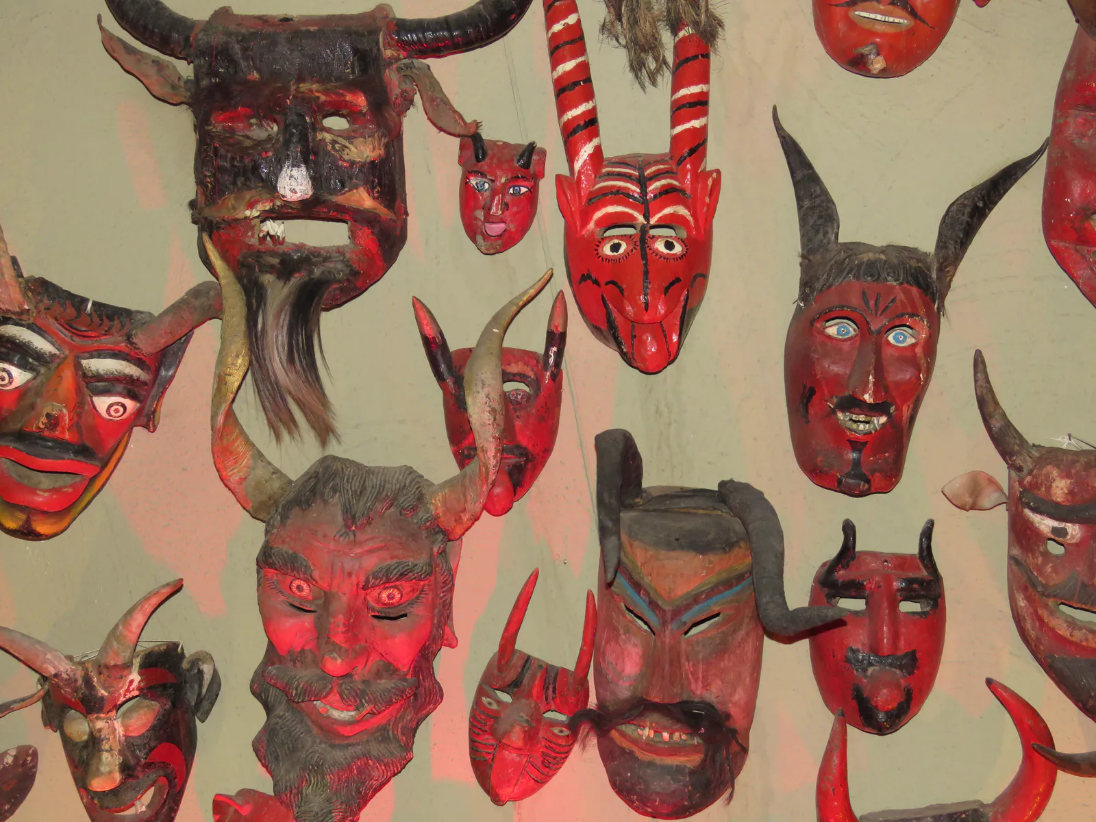 Traditional Mexican Devil Masks