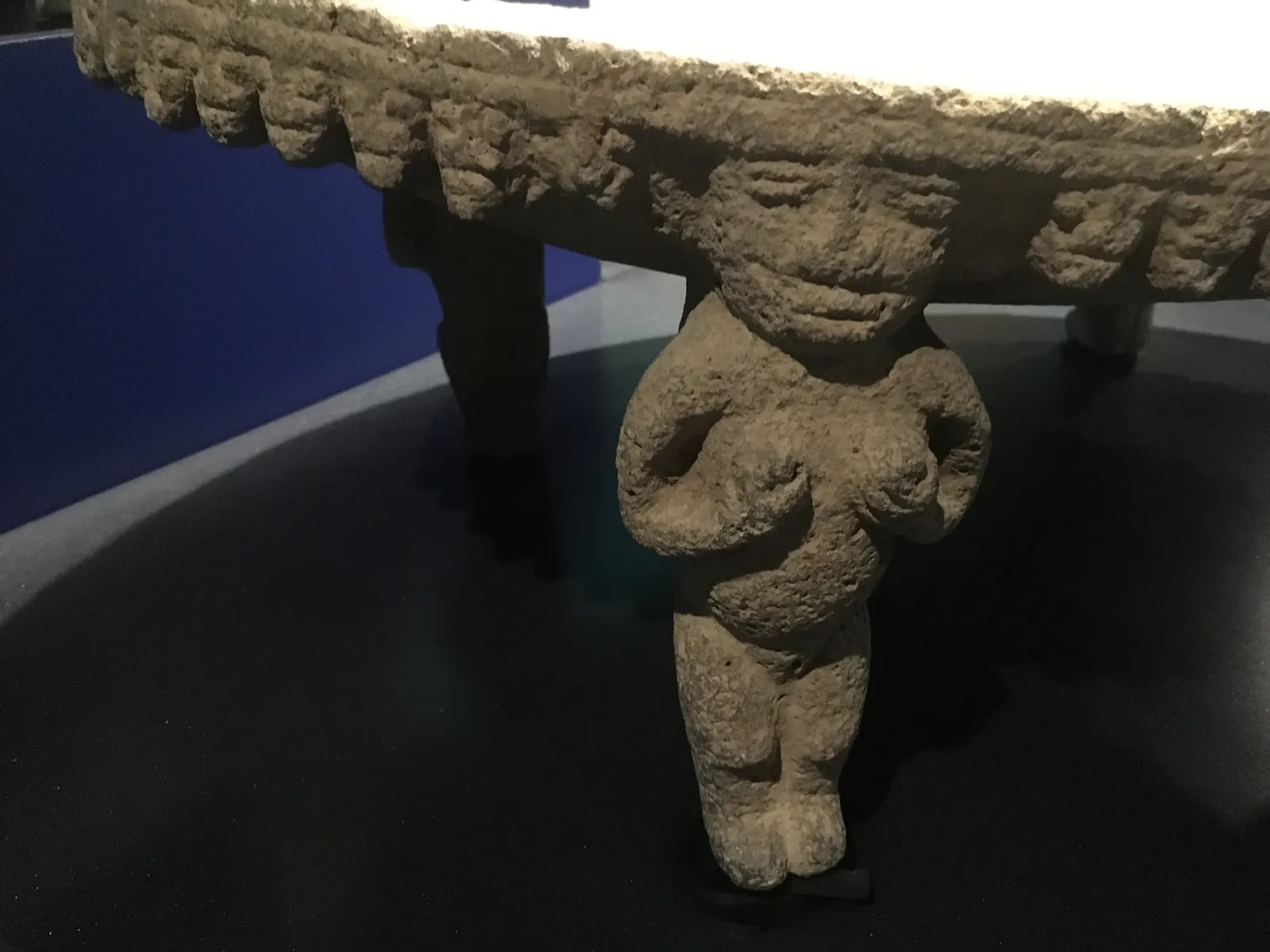 Nicoya Ceremonial Metate with Female Effigy Legs