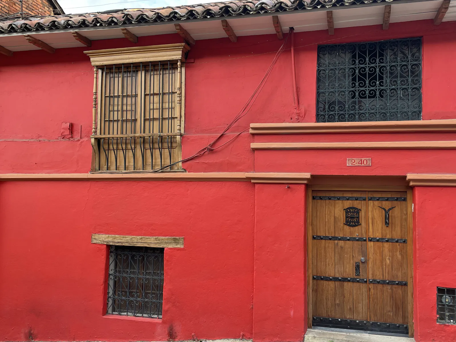 Red House with Symbolic Door
