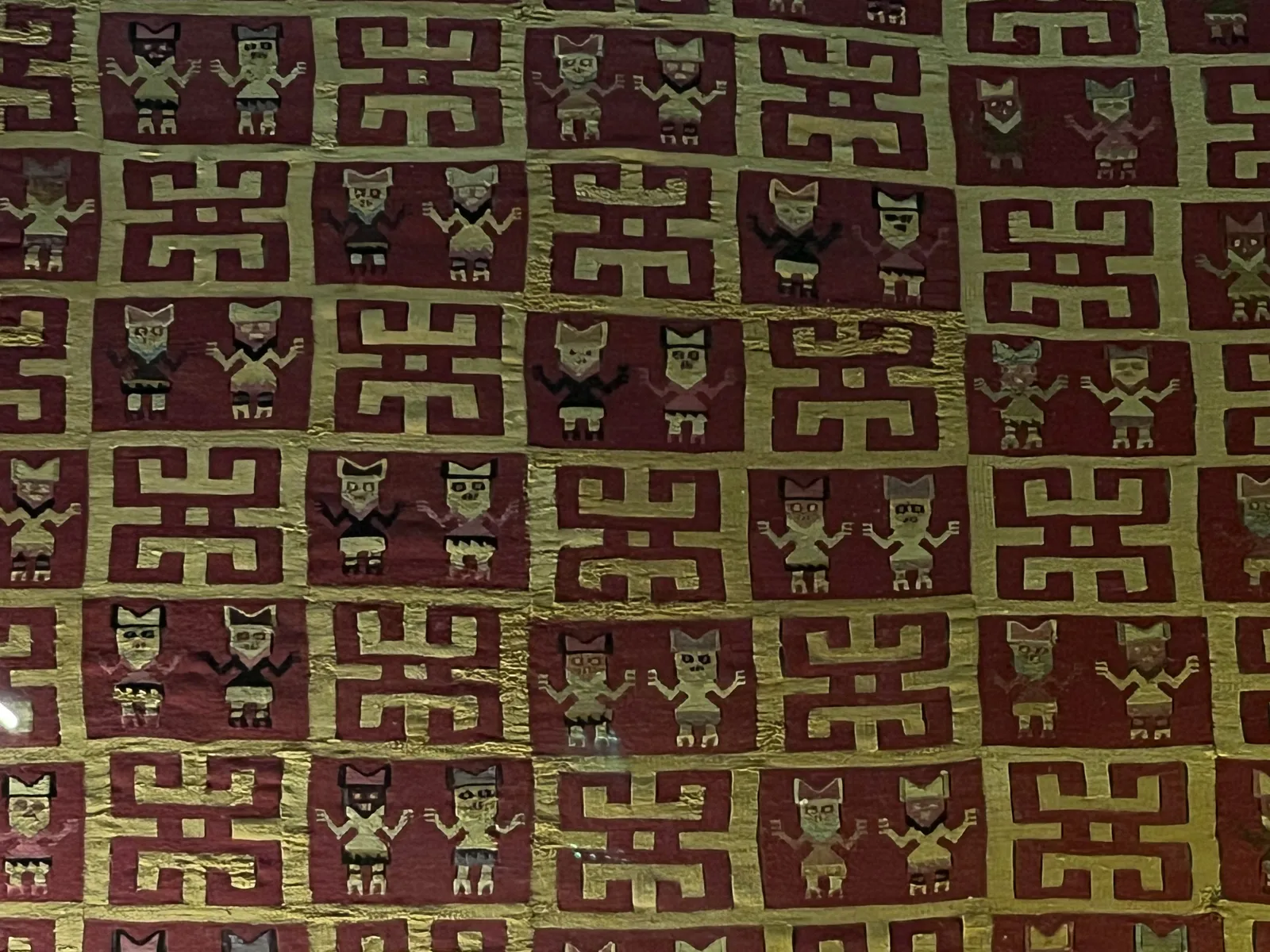 Chimu Textile Fragment with Geometric Designs