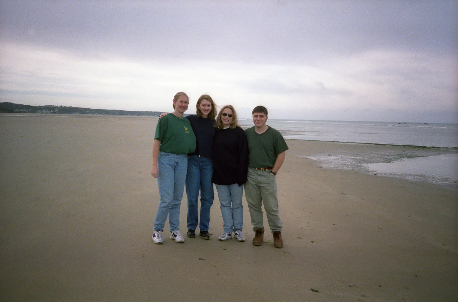 Max with Fellow Students at the Gold Beach