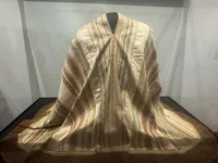 19th Century Silk and Vicuña Poncho