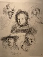 Sketch of Saskia and Old Woman