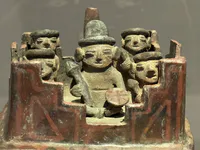 Ceramic Bottle with Warrior Scene