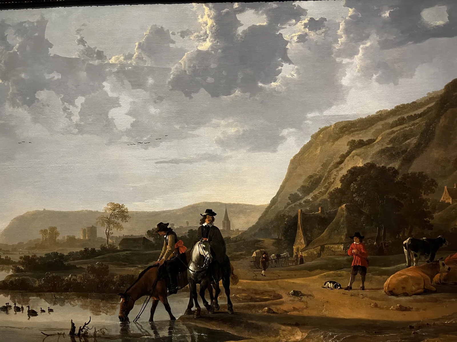 River Landscape with Riders
