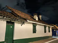 Colonial House with Chimneys