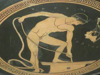 Attic Red-Figure Kylix with Athletes