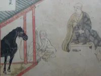 Monks Caring for a Horse
