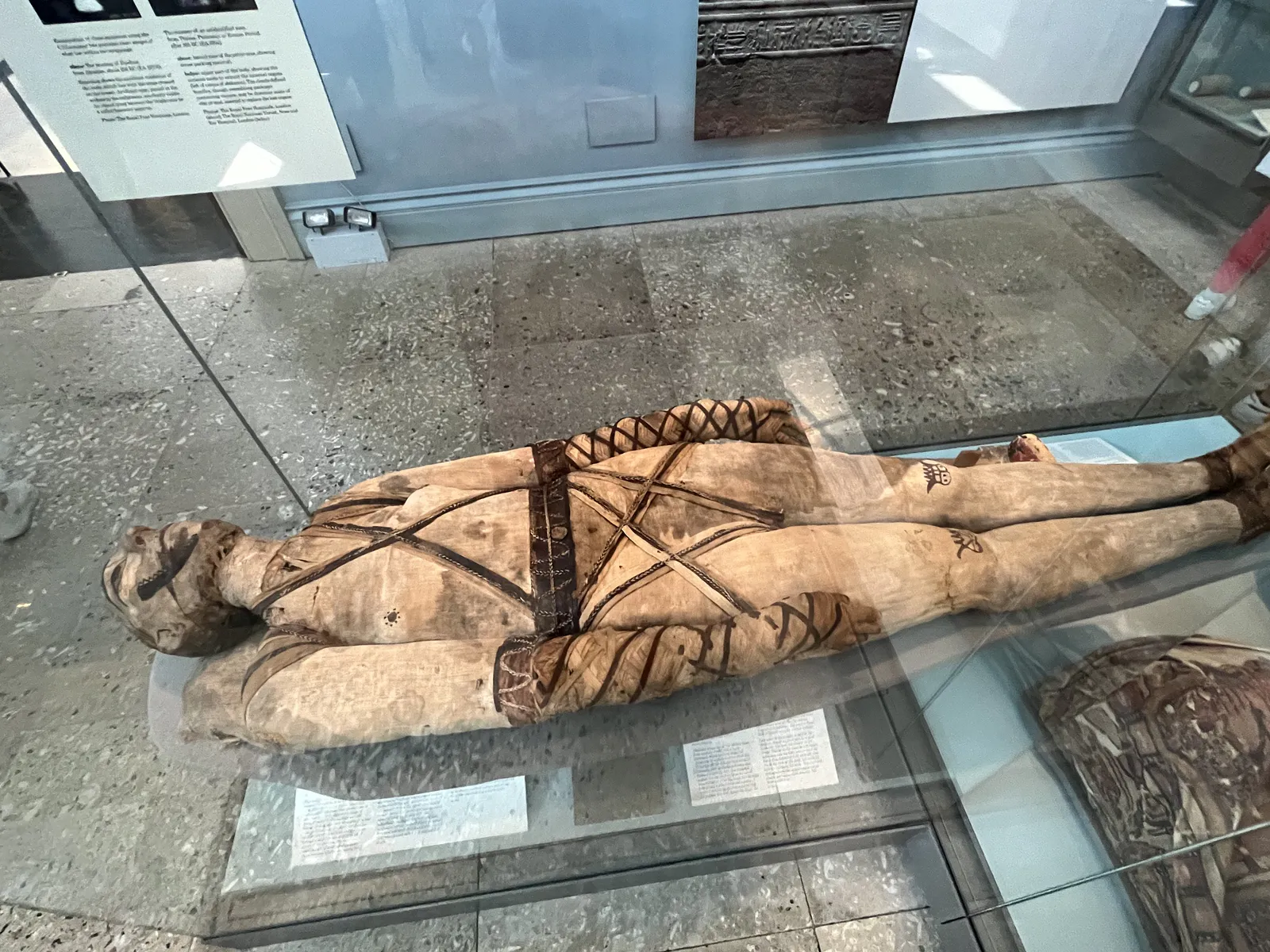 Mummy with Geometric Linen Wrapping