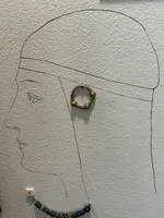 Bronze Earring and Glass Beads from Medieval Riga