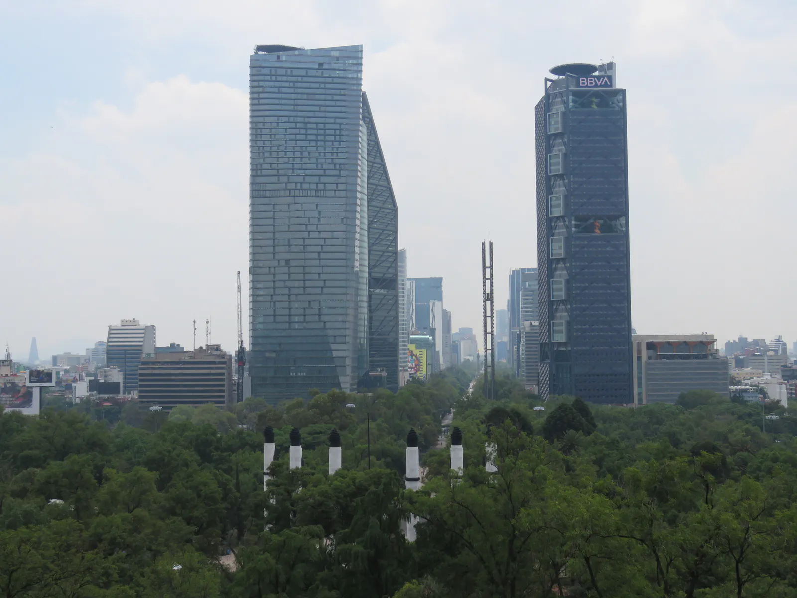 Mexico City Skyline with BBVA Tower