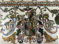 Heraldic Mural with Cornucopias and Putti