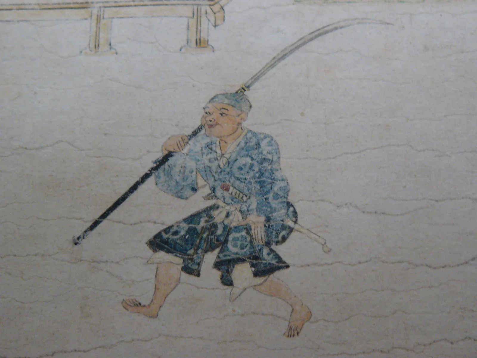 Samurai with Naginata Painting