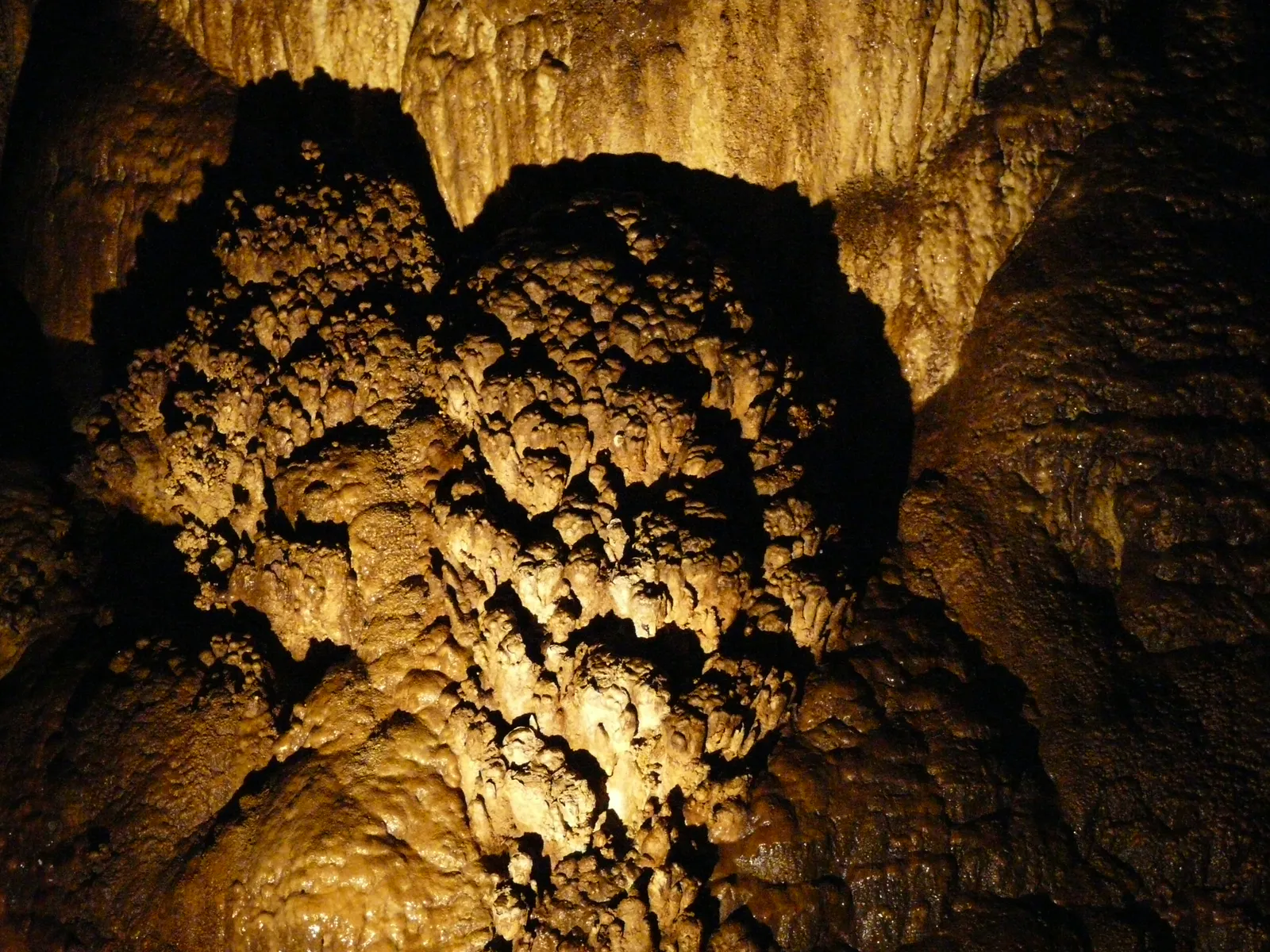 Cave Popcorn Calcite Formation