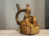 Mochica Warrior Chief and Prisoner Bottle