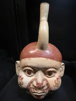 Moche Portrait Vessel Ceramic Art