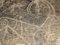 Ibex and Hunter Petroglyph