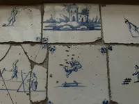 17th Century Delft Tiles with Cupid