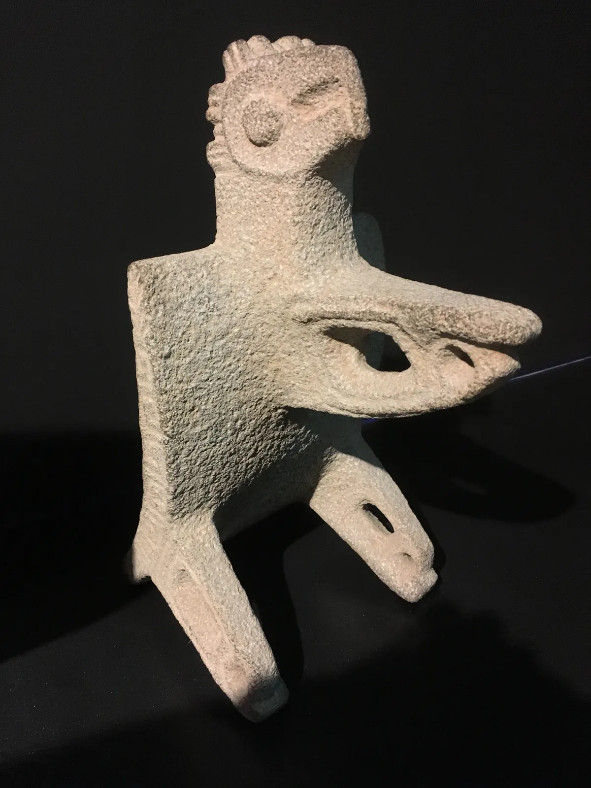 Nicoya Ceremonial Metate with Macaw Effigy
