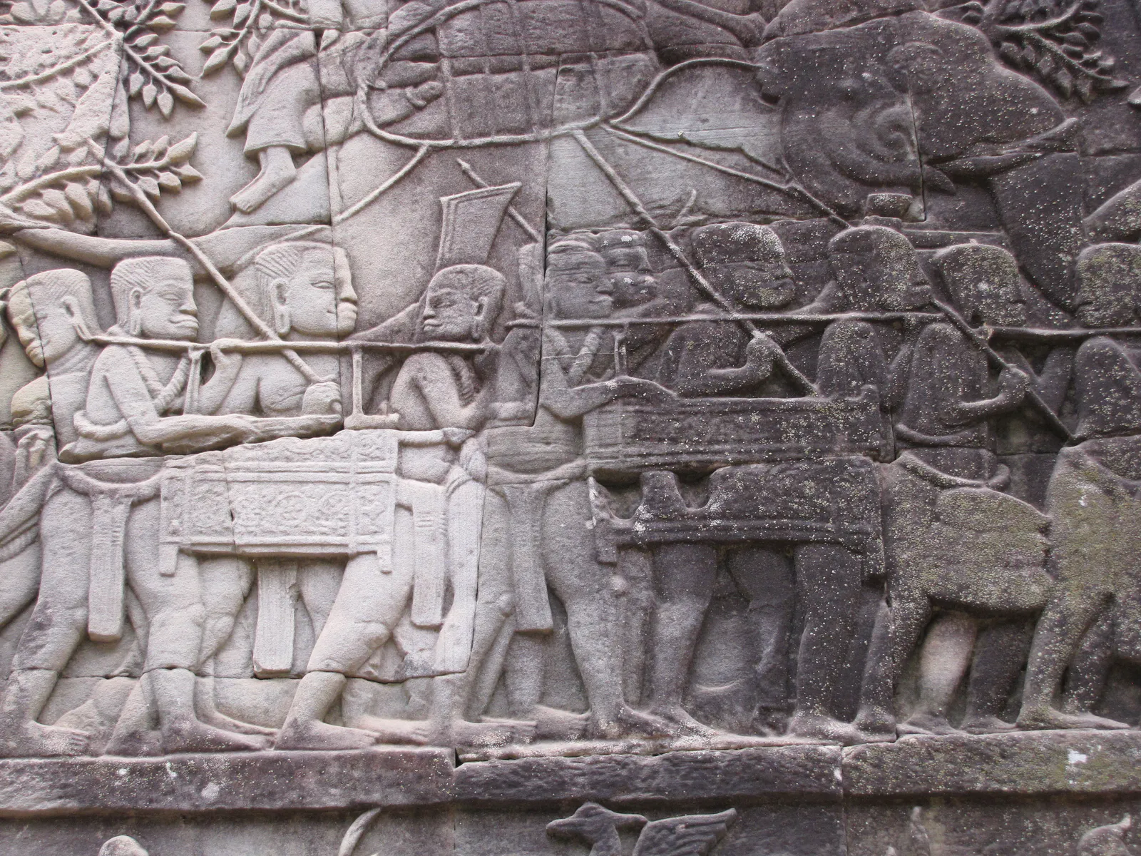 Khmer Procession Bas-Relief at Bayon Temple