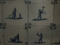 Delft Tiles with Winter Pastimes