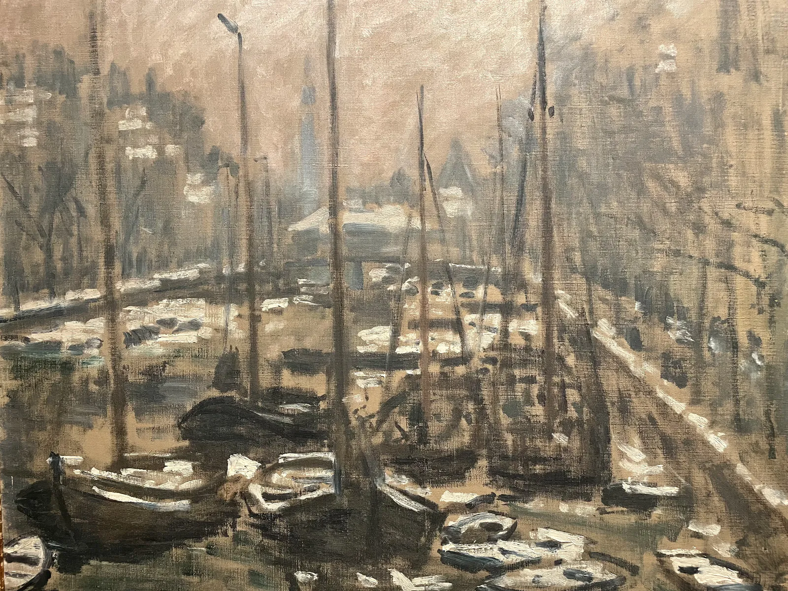 冬日的阿姆斯特丹赫尔德塞运河