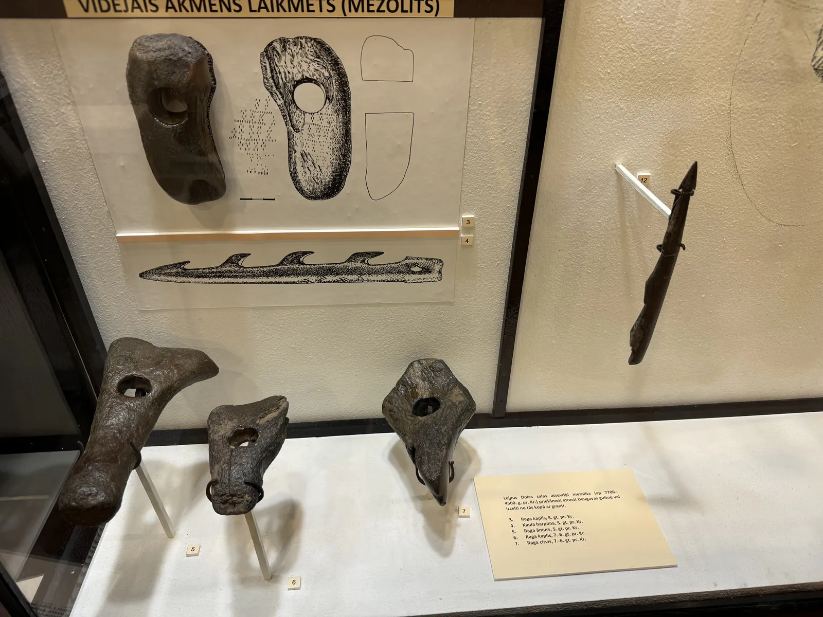 道加瓦河出土的中石器时代工具