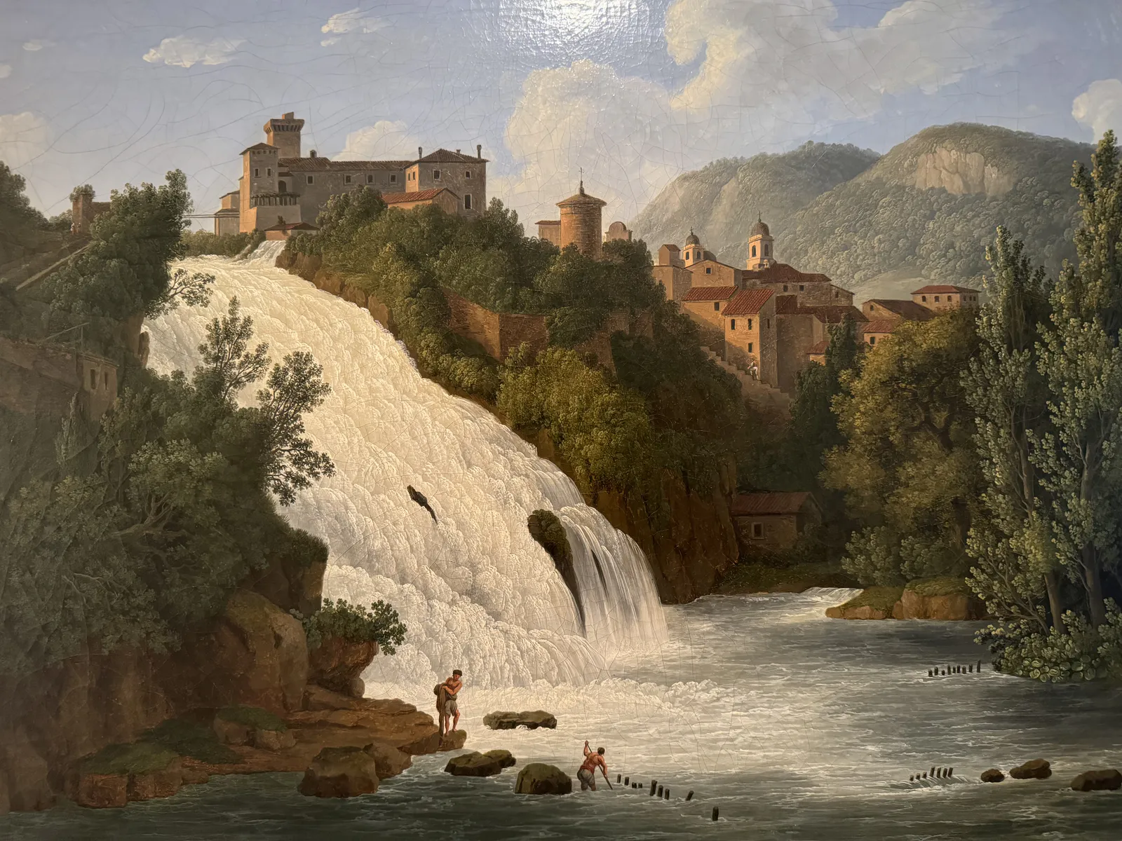View of Cascata del Valcatoio Waterfall