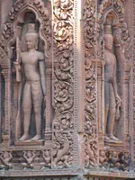 Guardian Sculpture at Banteay Srei Temple
