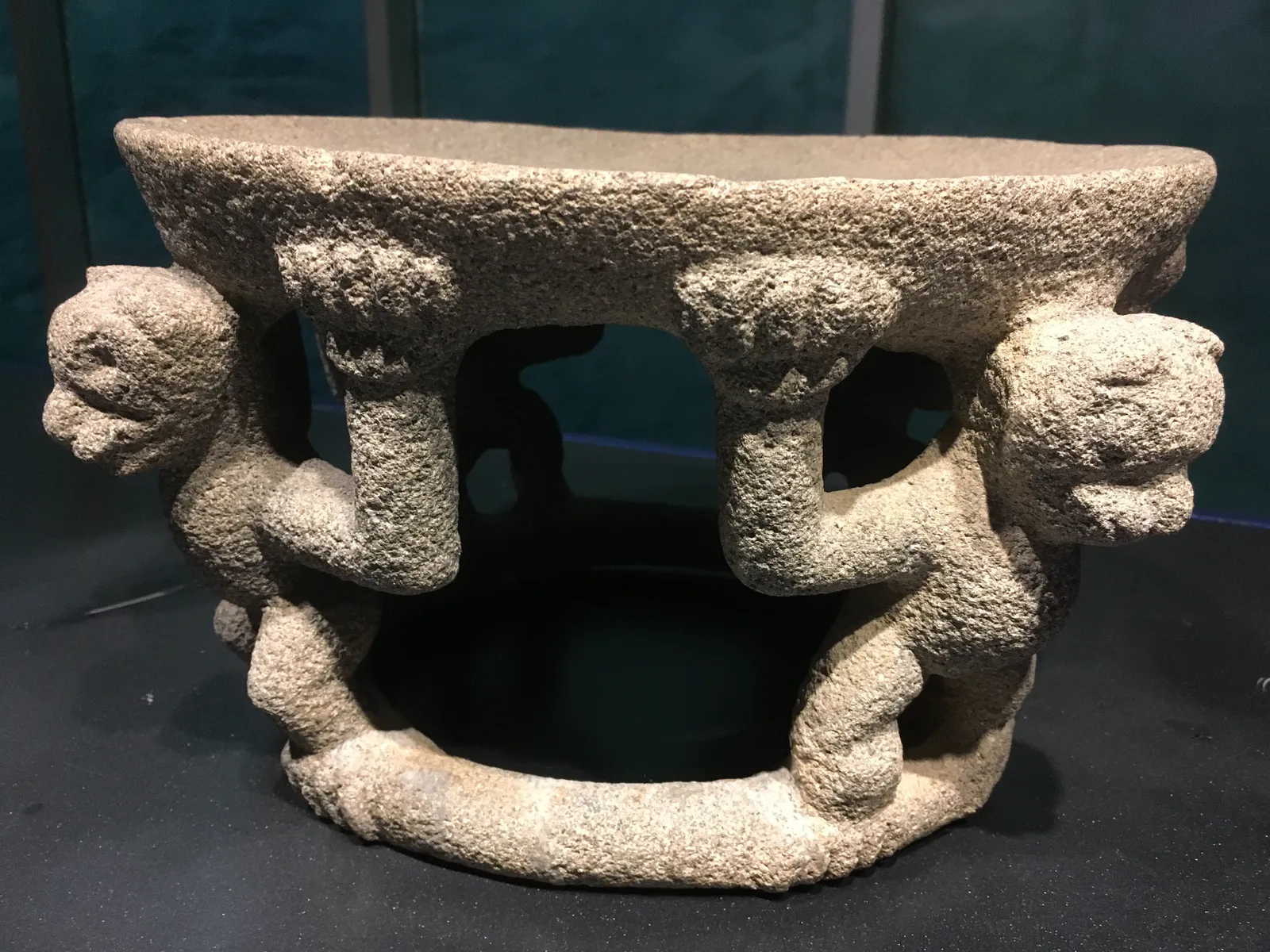 Nicoya Metate with Monkey Effigies