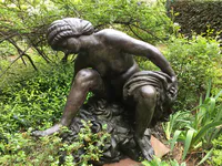 Crouching Bather Bronze Sculpture